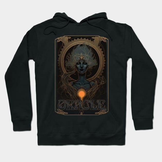 Oracle - Ancient Witch of Prophecy Art Nouveau Hoodie by AltrusianGrace